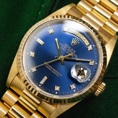 rolex day date stainless steel and gold blue|rolex day date chart.